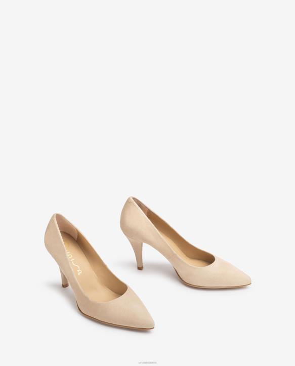 naiset Unisa mokkanahkainen pumppu, jossa on terävä kärki ja ohut kantapää siroT08H588