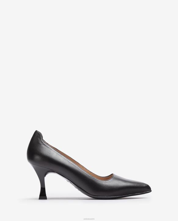 naiset Unisa pumppu maalatulla kantapäällä mustaT08H573