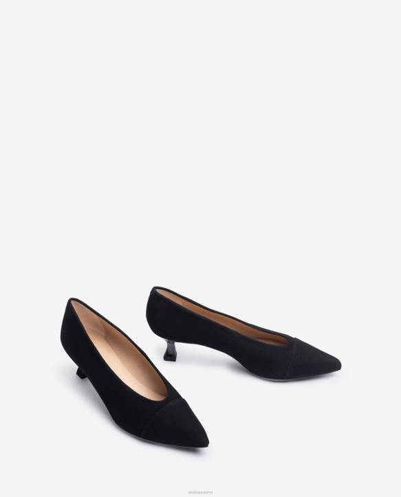 naiset Unisa teräväkärkinen pumppu, jossa reunus varpaassa muotiT08H1298