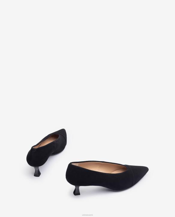 naiset Unisa teräväkärkinen pumppu, jossa reunus varpaassa muotiT08H1298