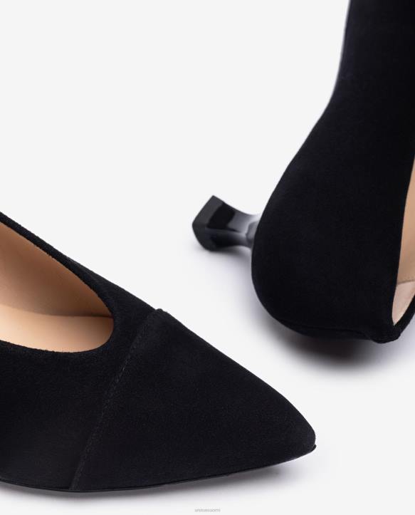 naiset Unisa teräväkärkinen pumppu, jossa reunus varpaassa muotiT08H1298