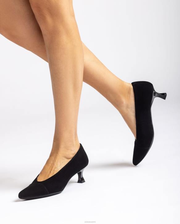 naiset Unisa teräväkärkinen pumppu, jossa reunus varpaassa muotiT08H1298