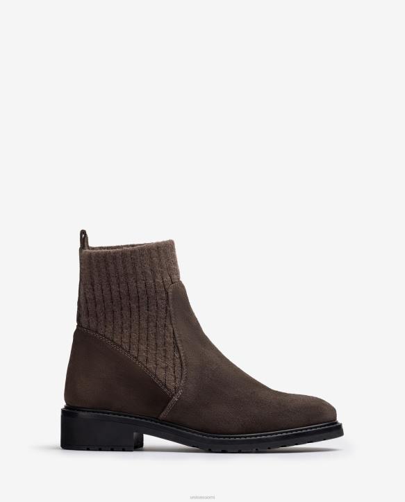 lapset Unisa mokkanahkaiset nilkkurit joustavalla ylälinjalla ruskeaT08H892