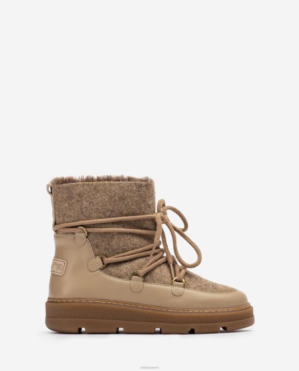 naiset Unisa apres ski nilkkurit beigeT08H907