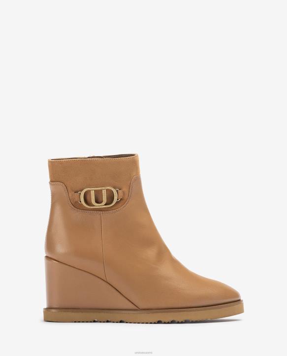 naiset Unisa korkeakiila nilkkurit ruskeaT08H1010