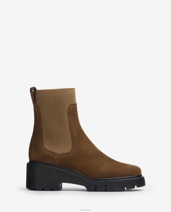 naiset Unisa mokka nilkkurit joustavalla kankaalla ruskeaT08H920