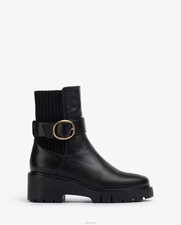 naiset Unisa nahkaiset nilkkurit, joissa selkäresori ja solkihihna muotiT08H933