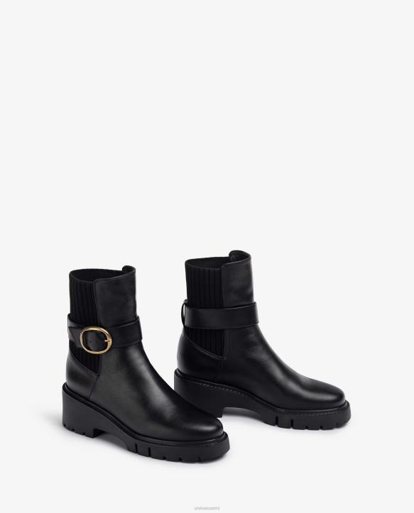 naiset Unisa nahkaiset nilkkurit, joissa selkäresori ja solkihihna muotiT08H933