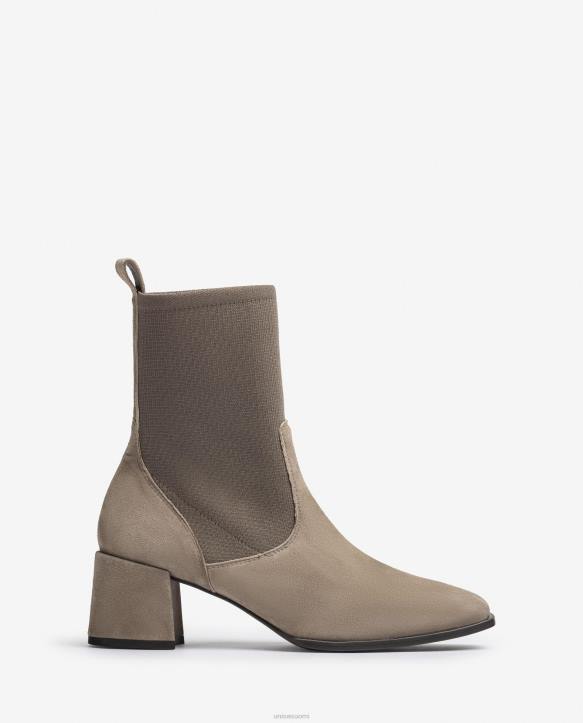 naiset Unisa neliömäinen nilkkurit joustavalla kankaalla ruskeaT08H965