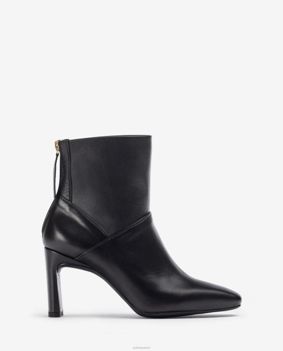 naiset Unisa neliömäinen nilkkurit korkealla korolla mustaT08H1013