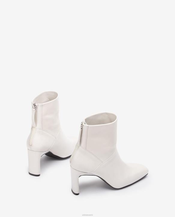 naiset Unisa neliömäinen nilkkurit korkealla korolla valkoinenT08H1014