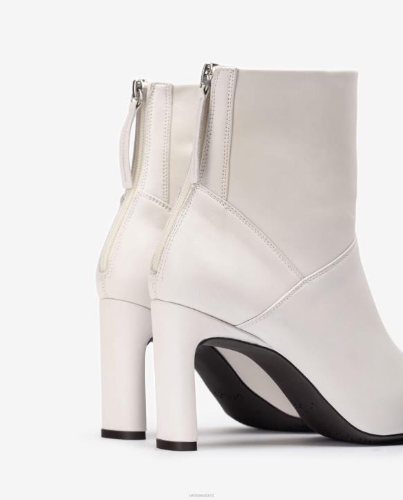 naiset Unisa neliömäinen nilkkurit korkealla korolla valkoinenT08H1014