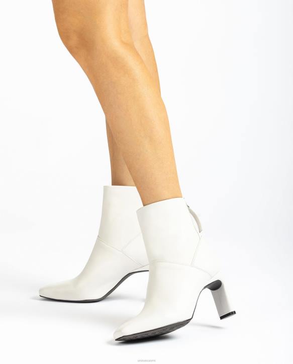 naiset Unisa neliömäinen nilkkurit korkealla korolla valkoinenT08H1014