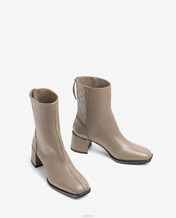 naiset Unisa neliömäinen nilkkurit leveällä kantapäällä ruskeaT08H991