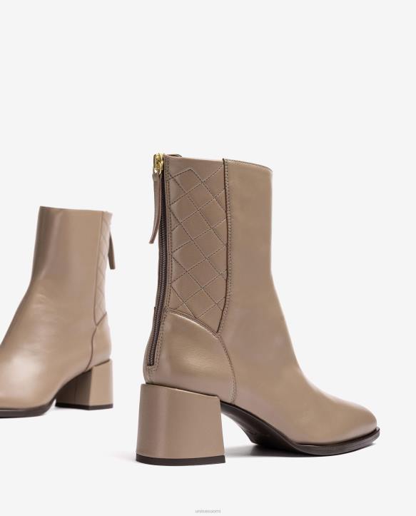 naiset Unisa neliömäinen nilkkurit leveällä kantapäällä ruskeaT08H991