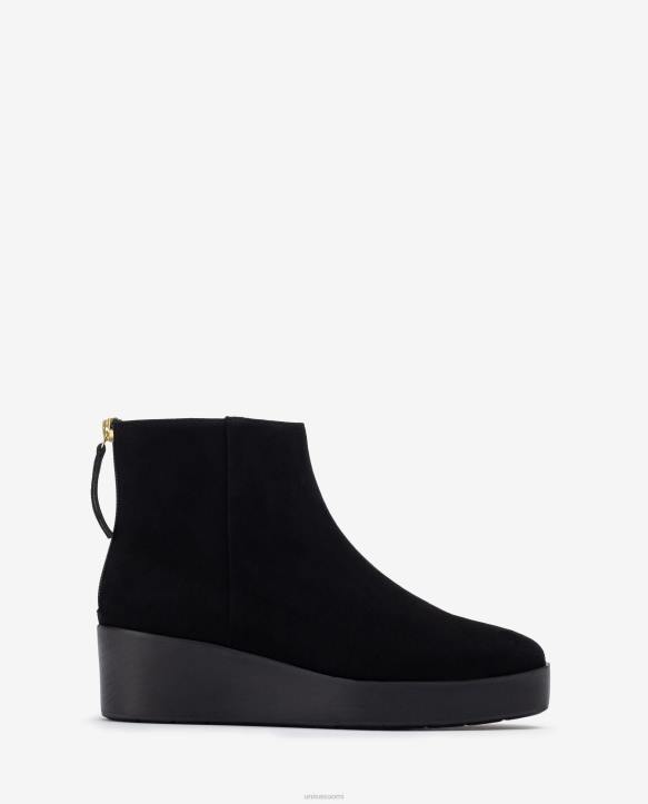 naiset Unisa nilkkurit, joissa vetoketju takana mustaT08H896