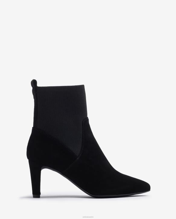 naiset Unisa nilkkurit kierrätetystä stretch-kankaasta neljännesylälinjalla mustaT08H955