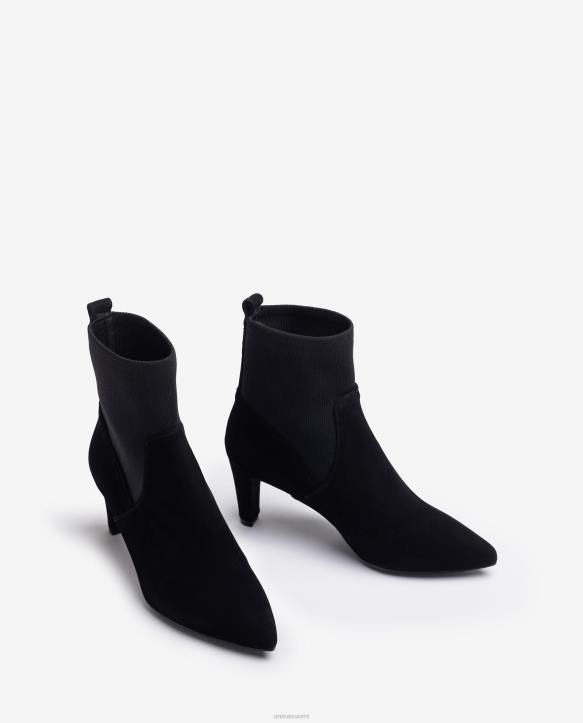 naiset Unisa nilkkurit kierrätetystä stretch-kankaasta neljännesylälinjalla mustaT08H955