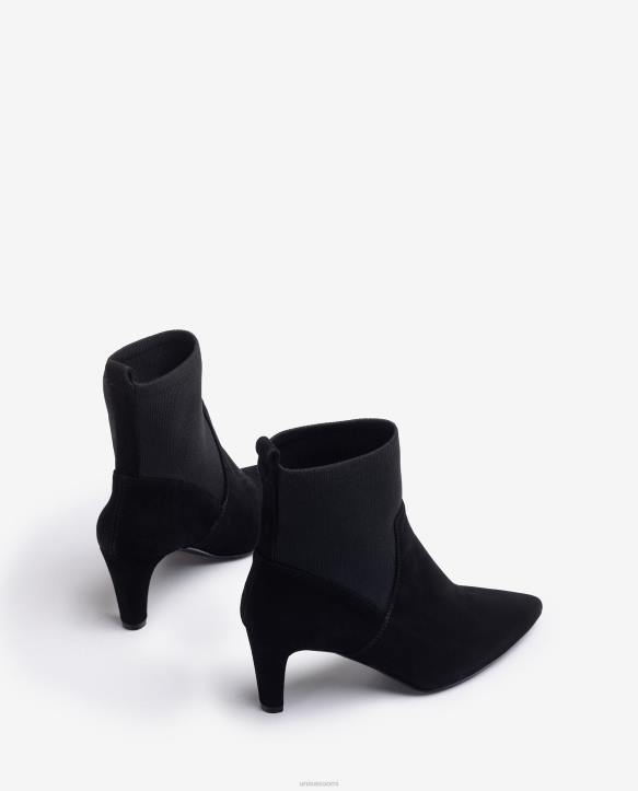 naiset Unisa nilkkurit kierrätetystä stretch-kankaasta neljännesylälinjalla mustaT08H955