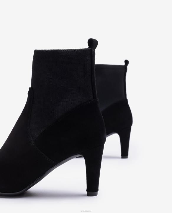 naiset Unisa nilkkurit kierrätetystä stretch-kankaasta neljännesylälinjalla mustaT08H955