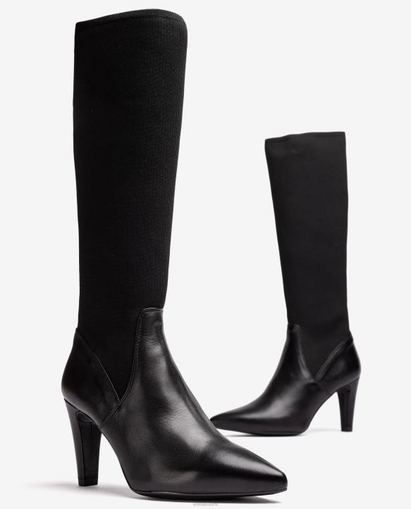 naiset Unisa saappaat kierrätetystä joustavasta kankaasta neljänneksen ylälinjalla muotiT08H1043