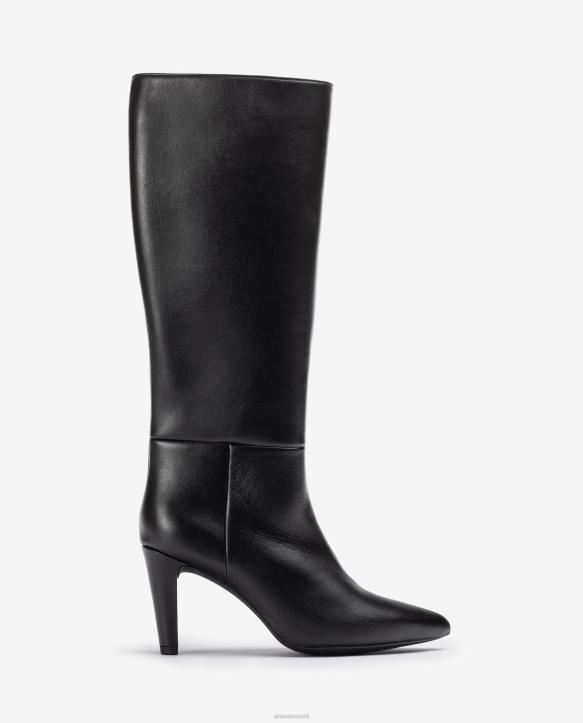 naiset Unisa teräväkärkiset korkealahkeiset saappaat siroT08H1028