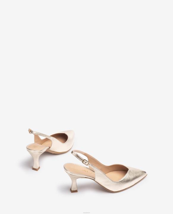 naiset Unisa d\'orsay nilkkahihnalla kiinnitettävä takakenkä maalatulla kantapäällä kultaT08H502