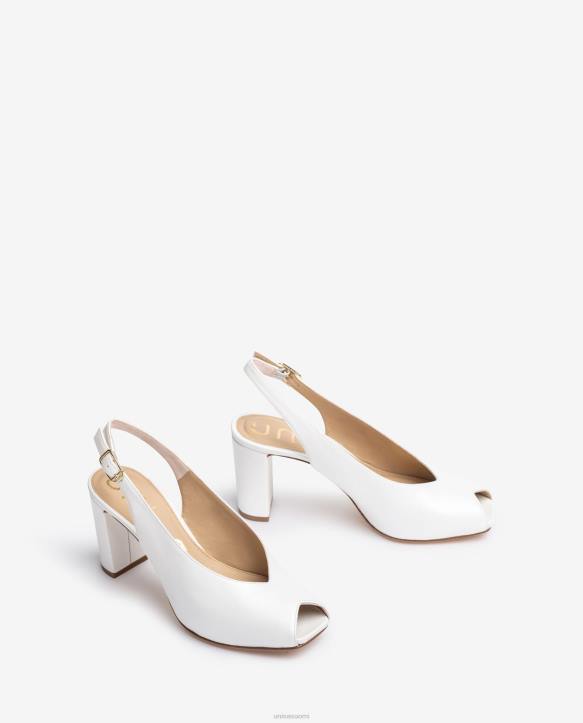 naiset Unisa nahkaiset morsiamen slingback peep toe kengät muotiT08H837