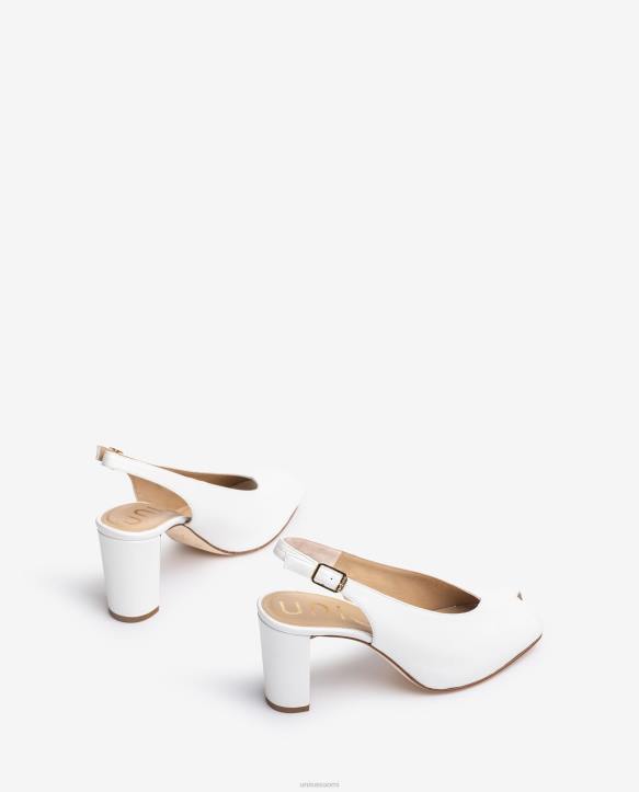 naiset Unisa nahkaiset morsiamen slingback peep toe kengät muotiT08H837