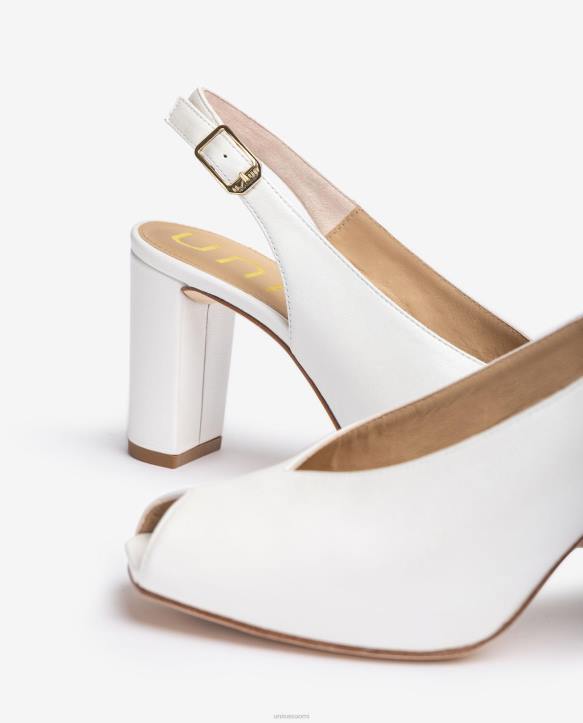 naiset Unisa nahkaiset morsiamen slingback peep toe kengät muotiT08H837