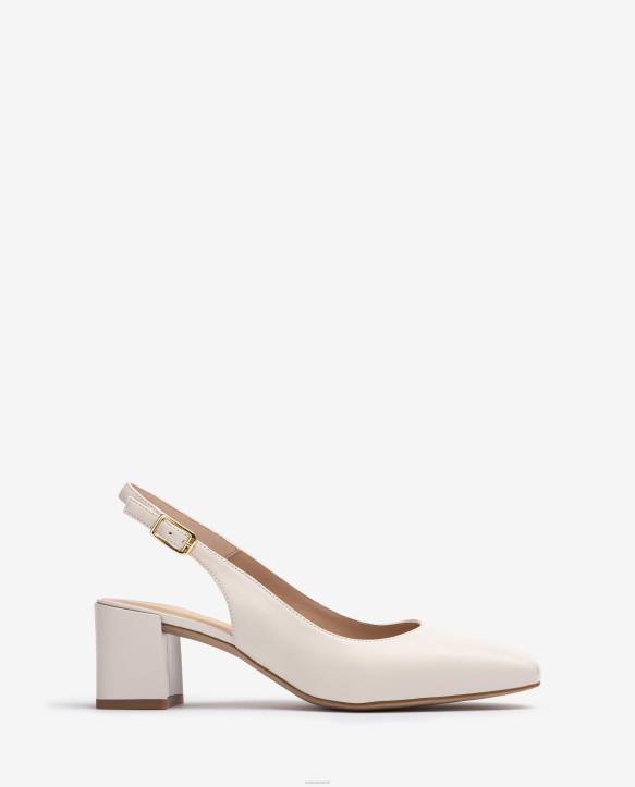 naiset Unisa reppu taakse leveällä kantapäällä valkoinenT08H496