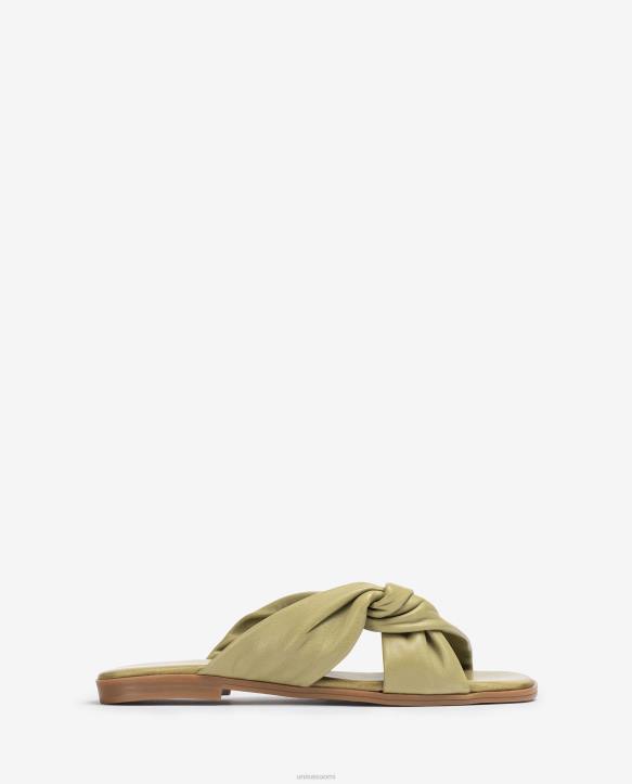 naiset Unisa litteä crossover sandaali vihreäT08H64