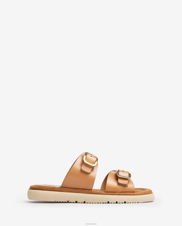 naiset Unisa litteä sandaali kaksinkertaisella soljella siroT08H99